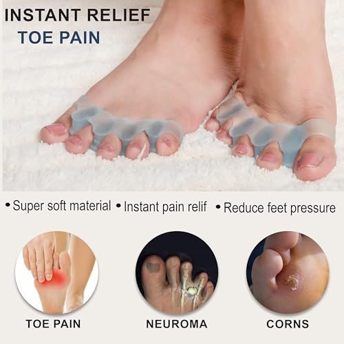 BUY 1 Get 1 FREE Wonder Care Silicone Toe Separator For Feet Gel Toe Pads Toe Big Toe Corrector Bunion Toe Straightener Yoga Toe Stretcher Hammer Toe Bunion