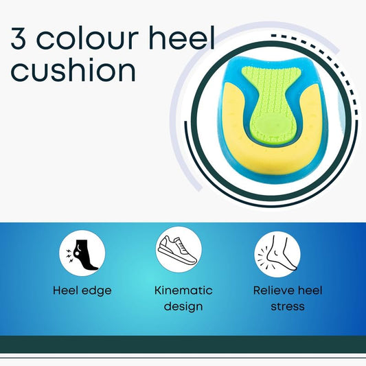 BUY 1 Get 1 FREE Wonder Care Gel Heel Cushion For Heel Pain Relief Women And Men | Silicone Heel Pad | Plantar Fascitis Inserts Heel Spur Pads| Achillies Heel Support| Cushion Heel Inserts | Large