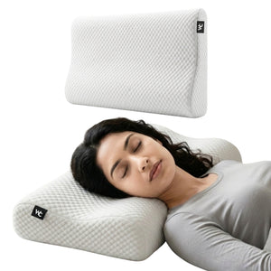 Wonder Care Memory Foam Cervical Pillow for Neck Pain & Shoulder Pain Relief | Orthopedic Neck Support Pillow for Sleeping | Soft Bed Pillows for Side & Back Sleepers | Washable Cover