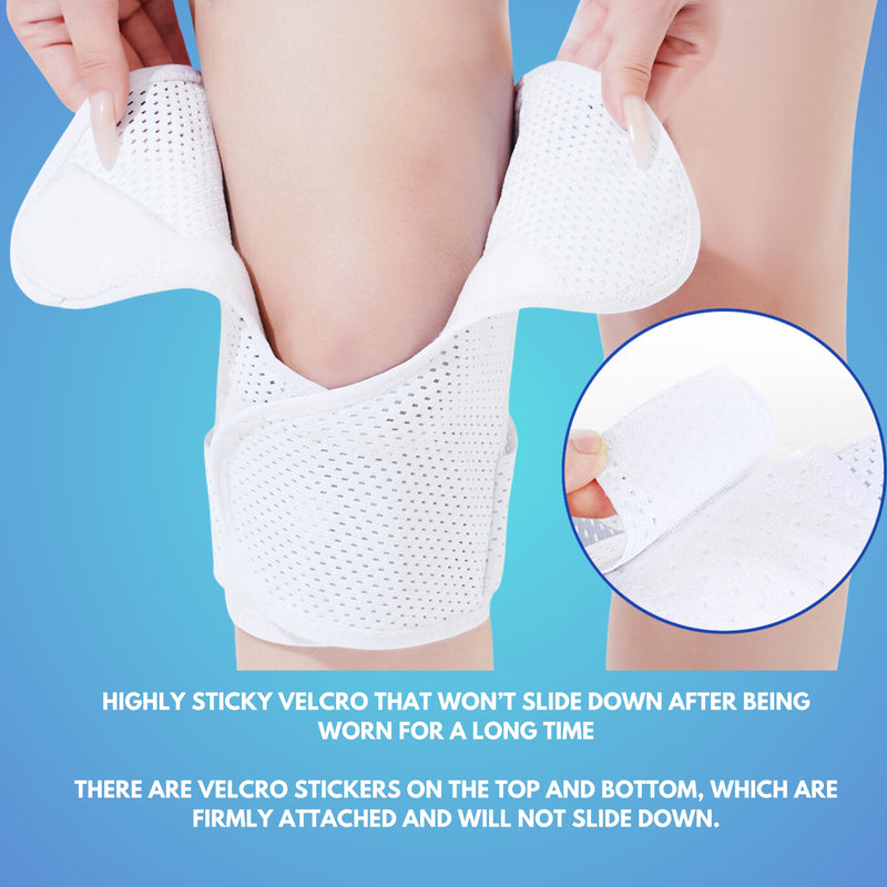 Wonder Care Adjustable Wrap Knee Support Brace, Air Mesh Fabric Knee Brace Cap for Pain Relief, Sports, Arthritis, Running Protection (Black)