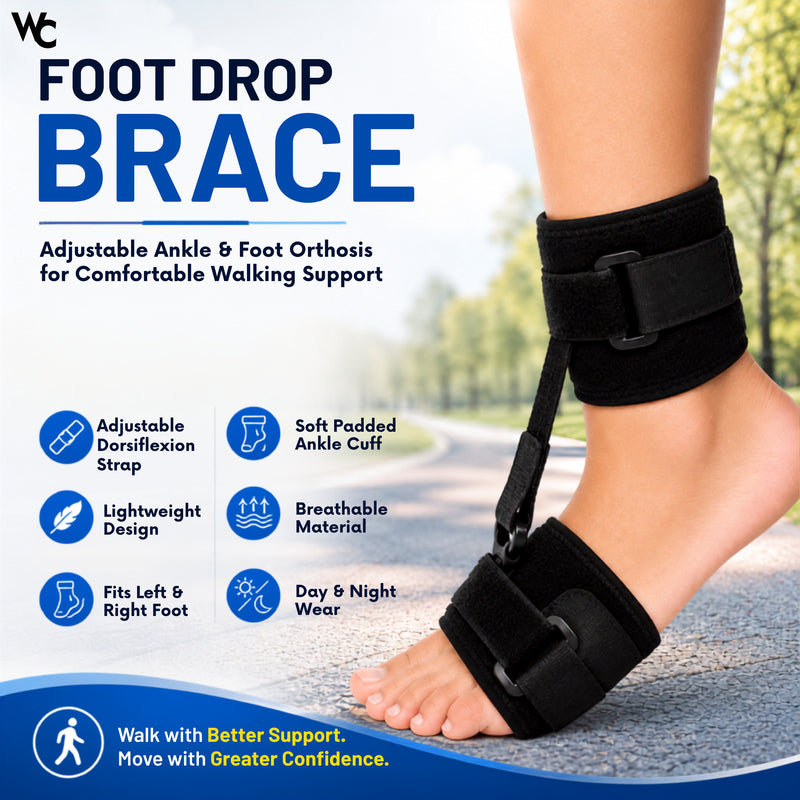 Wonder Care Foot Brace for Plantar Fasciitis | Arch Support for Heel Pain Relief | Ankle Stabilizer for Flat Feet, Achilles Tendonitis, Foot Drop Support, Orthopedic Foot Support