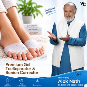 Wonder Care Toe Separator Socks Foot Alignment Bunion Corrector Silicone Spacer Hallux Valgus Support Unisex