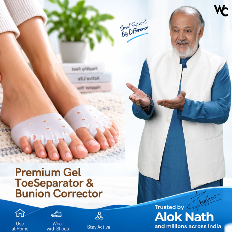 Wonder Care Toe Separator Socks Foot Alignment Bunion Corrector Silicone Spacer Hallux Valgus Support Unisex