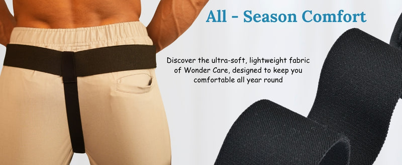 Wonder Care Hernia belt for men inguinal hernia support belt Pain Relief With Removable Compression Pads Groin hernia truss Flexible Adjustable Groin Straps, Left or Right inguinal Hernia Truss Brace