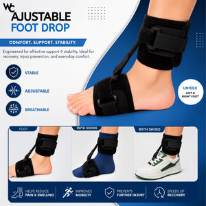 Wonder Care Foot Brace for Plantar Fasciitis | Arch Support for Heel Pain Relief | Ankle Stabilizer for Flat Feet, Achilles Tendonitis, Foot Drop Support, Orthopedic Foot Support