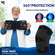Adjustable Wrap Knee Support Brace, Air Mesh Fabric Knee Brace Cap for Pain Relief, Sports, Arthritis, Running Protection