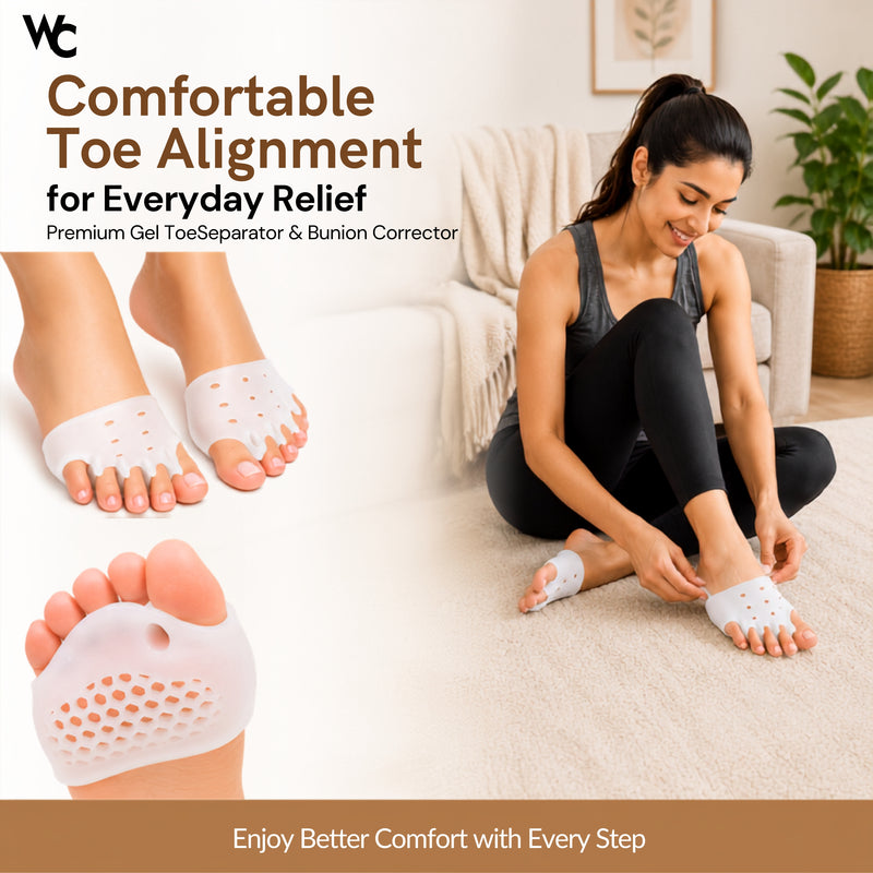 Wonder Care Toe Separator Socks Foot Alignment Bunion Corrector Silicone Spacer Hallux Valgus Support Unisex