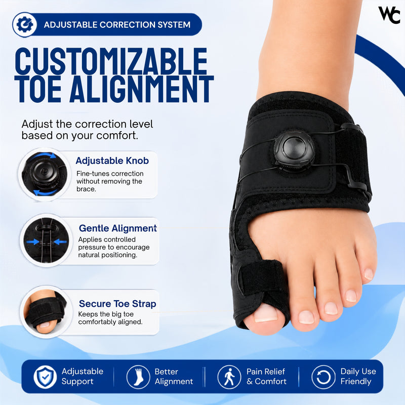 Adjustable Bunion Corrector & Toe Splint - Foot Support Men Women-left