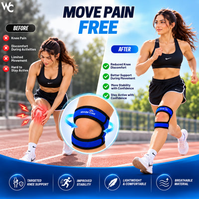 Patella Tendon Support Strap | Adjustable Knee Strap Patella Tendon Brace with Stabilizer Band for Hiking, Soccer, Basketball, Runners, Jumpers, and Tendonitis Relief for Unisex