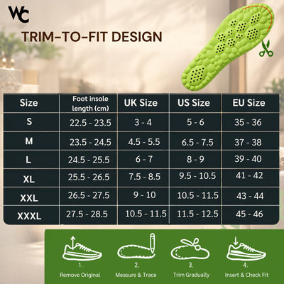 Memory Foam Shoe Insoles For Women Shock Absorbing Sports Shoe Insoles For Men And Women Cuttable Soft Breathable Honeycomb Orthotic Replacement Inserts