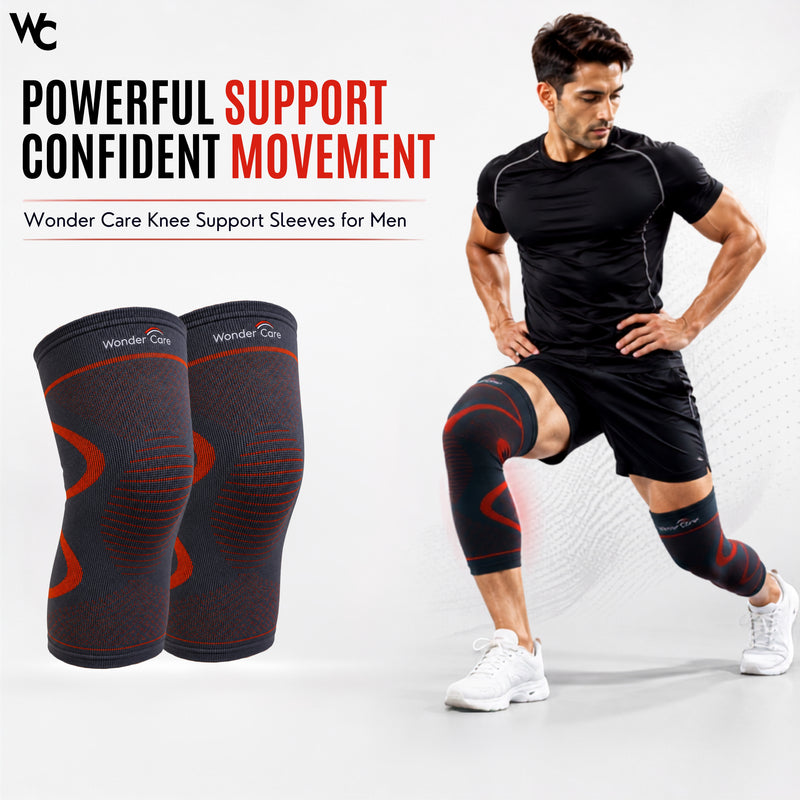 Wonder Care Knee Brace Compression Sleeve - Pack of 2
