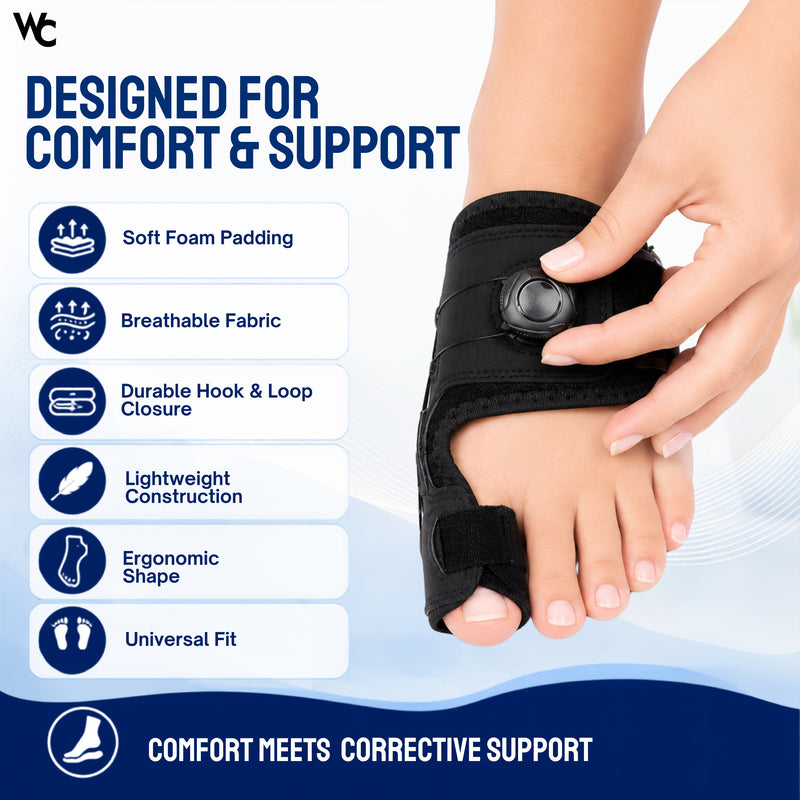 Adjustable Bunion Corrector & Toe Splint - Foot Support Men Women-left