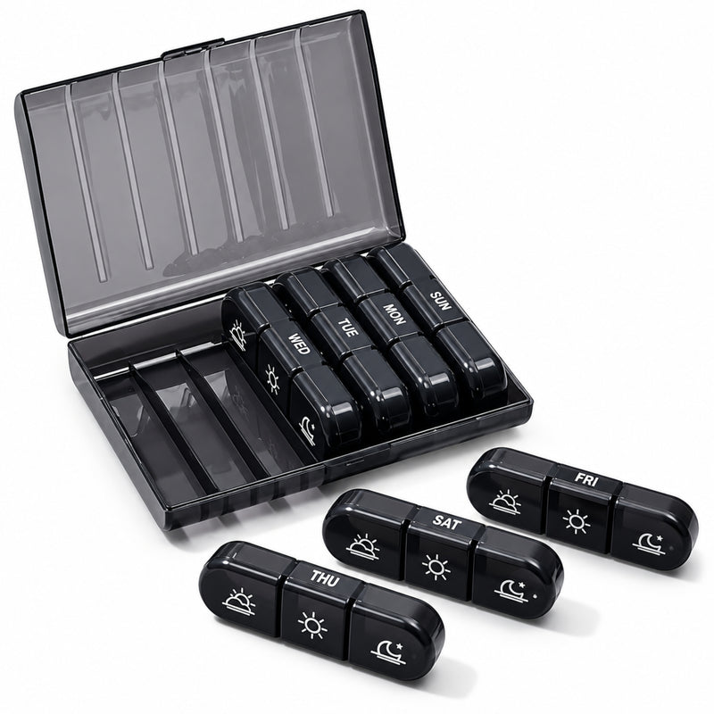 Wonder Care 7 Day Medicine Organizer Box | Weekly Pill Storage Box for Daily Medication