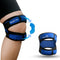 BUY 1 Get 1 FREE Adjustable Knee Neoprene Blend Brace For Pain, Patella, Strap For Workout, Sports, Arthritis, Acl, Mcl, Meniscus Tear Patellar Tendon Support Men & Women Free Size (Blue/Black)
