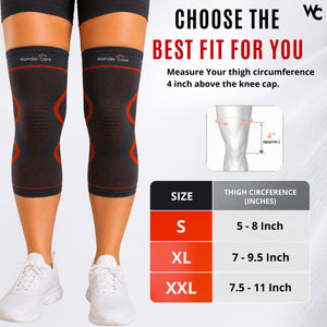 Wonder Care Knee Brace Compression Sleeve - Pack of 2