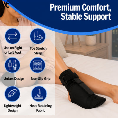 Wonder Care Plantar Neoprene Fasciitis Night Splint Socks|Heel Pain Relief Plantar Fasciitis|Soft Plantar Fascia Brace For Sleeping And Achilles Tendonitis Relief For Men & Women