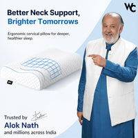 Wonder Care Memory Foam Cervical Pillow for Neck Pain & Shoulder Pain Relief | Orthopedic Neck Support Pillow for Sleeping | Soft Bed Pillows for Side & Back Sleepers | Washable Cover