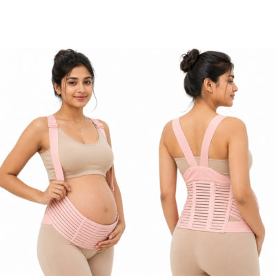 Wonder Care Pregnancy Support Belt for Women | Maternity Belly Band with Shoulder Straps | Adjustable Back Support Belt for Lower Back Pain Relief | Baby Bump Waist Support | Lumbo Sacral Maternity Belt During Pregnancy