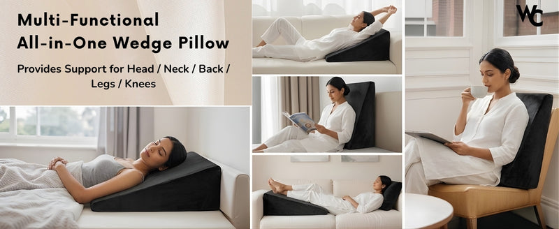 aplus| Ergonomic Wedge Design for Back & Neck