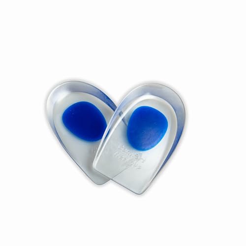 BUY 1 Get 1 FREE Wonder Care Gel Heel Cushion for Heel Pain Relief Women and Men | Silicone Heel Pad | Plantar Fascitis Inserts Heel Spur Pads| Achillies Heel Support| Cushion Heel Inserts | Small & Large, Pair 1 & 2