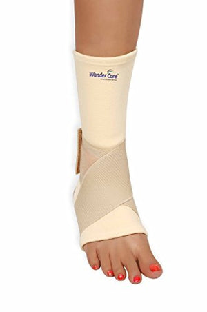 Ankle Compression Support with Elastic Strap Binder for Ankle Injury Pain Relief Brace for Women and Men for Strained or Sprained Ankle