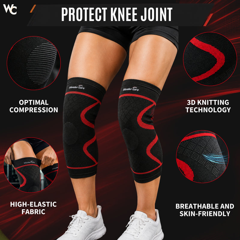 Wonder Care Knee Brace Compression Sleeve - Pack of 2