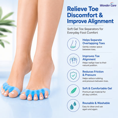 Silicone Toe Separator For Feet Gel Toe Pads Toe Big Toe Corrector Bunion Toe Straightener Yoga Toe Stretcher Hammer Toe Bunion