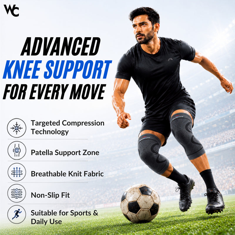 Wonder Care Knee Brace Compression Sleeve - Pack of 2