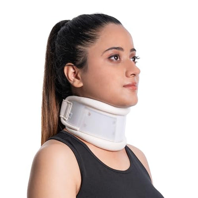 Wonder Care Rigid Cervical Collar Plastic Neck Support Brace Adjustable Height Collar Neck Support Brace Neck Brace for Neck Pain and Support for Women & Men