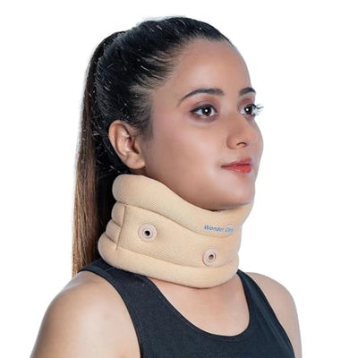Wonder Care Soft Neck Brace Cervical Collar, Adjustable Collar Neck Support Brace for Sleeping, Neck Brace for Neck Pain and Support for Women & Men, Breathable Material for Home Office Travel