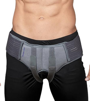 Wonder Care- Grey Hernia belt for men Truss Brace with one removable compression pad