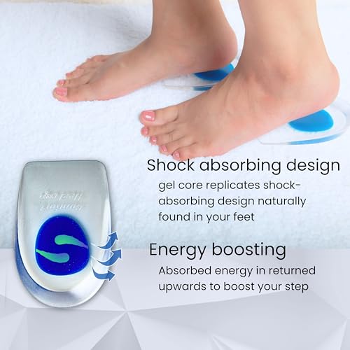 BUY 1 Get 1 FREE Wonder Care Gel Heel Cushion for Heel Pain Relief Women and Men | Silicone Heel Pad | Plantar Fascitis Inserts Heel Spur Pads| Achillies Heel Support| Cushion Heel Inserts | Small & Large, Pair 1 & 2