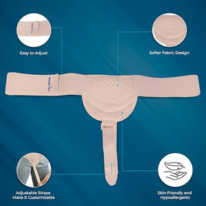 Wonder Care Hernia belt for men inguinal hernia support belt Pain Relief With Removable Compression Pads Groin hernia truss Flexible Adjustable Groin Straps, Left or Right inguinal Hernia Truss Brace