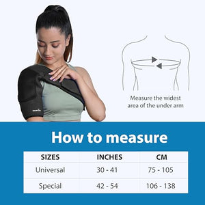 Wonder Care Rotator cuff brace for shoulder pain relief Neoprene Shoulder support brace for men and women for dislocated, frozen, mouse shoulder, rotator cuff pain relief wrap