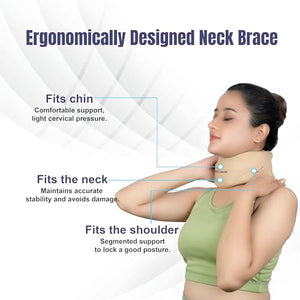 Wonder Care Neck Brace for Sleeping Cervical Collar Relief Neck Pain and Neck Support Soft Foam Wraps for Relief of Cervical Spine Pressure for Women & Men