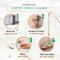 Wonder Care Copper Tongue Cleaner - Ayurvedic Antimicrobial Scraper