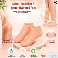 Silicone Heel Protector Socks for Cracked Women & Men | Pain Relief Gel | Foot Alignment | Moisturizing Crack Repair | Arch Support Pad Care Protector