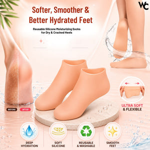 BUY 1 Get 1 FREE Silicone Heel Protector Socks for Cracked Women & Men | Pain Relief Gel | Foot Alignment | Moisturizing Crack Repair | Arch Support Pad Care Protector