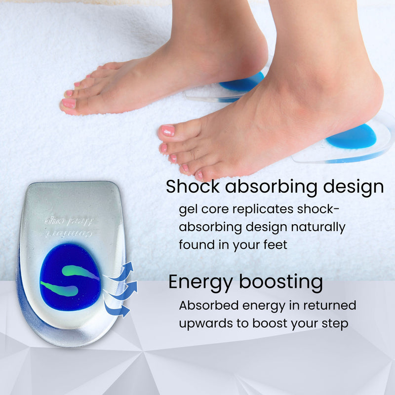 BUY 1 Get 1 FREE Wonder Care Gel Heel Cushion For Heel Pain Relief Women & Men | Shoe Insert Silicone Heel Pad|Plantar Fascitis Inserts Heel Spur Pads| Achillies Heel Support Pad| Cushion Heel Inserts