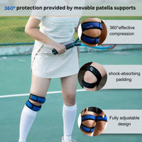 Adjustable Knee Neoprene Blend Brace For Pain, Patella, Strap For Workout, Sports, Arthritis, Acl, Mcl, Meniscus Tear Patellar Tendon Support Men & Women Free Size (Blue/Black)