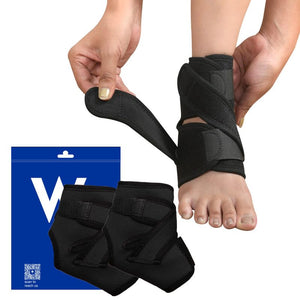 Wonder Care Ankle Support Brace Black & Blue Pack of 2