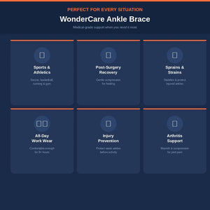 Wonder Care Ankle Support Brace Black & Blue Pack of 2