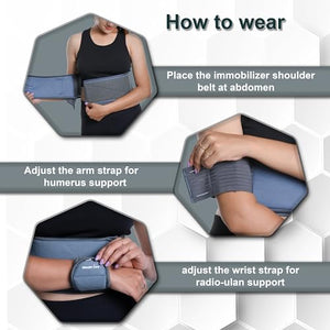 WC shoulder support brace arm slings shoulder immobilizer, youth shoulder brace- Shoulder stabilizer Compression Brace rotator cuff surgery sling, left-right arm sling