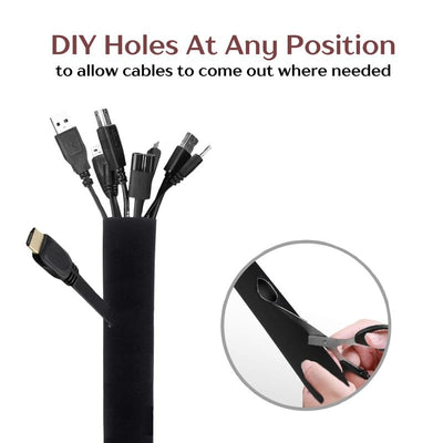 Wonder Care Neoprene Cable Sleeve Wire Hider with Zipper