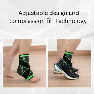 Wonder Care Ankle Support Green & Black