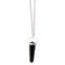 Natural Hexagonal Crystal Quartz Pendant Black