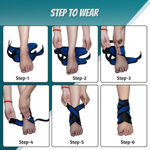 Wonder Care Ankle Support Brace Black & Blue Pack of 2