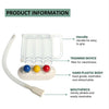 Wonder Care- Deep Breathing Lung Exerciser - 3 Balls Incentive Spirometer - Small and Washable for Adults, White, Pack of 1