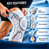 WC Knee Brace for Men & Women, Adjustable Dial Compression Knee Support with Lace-Up System, Breathable Knee Cap for Joint Stability, Gym, Running, Walking & Sports