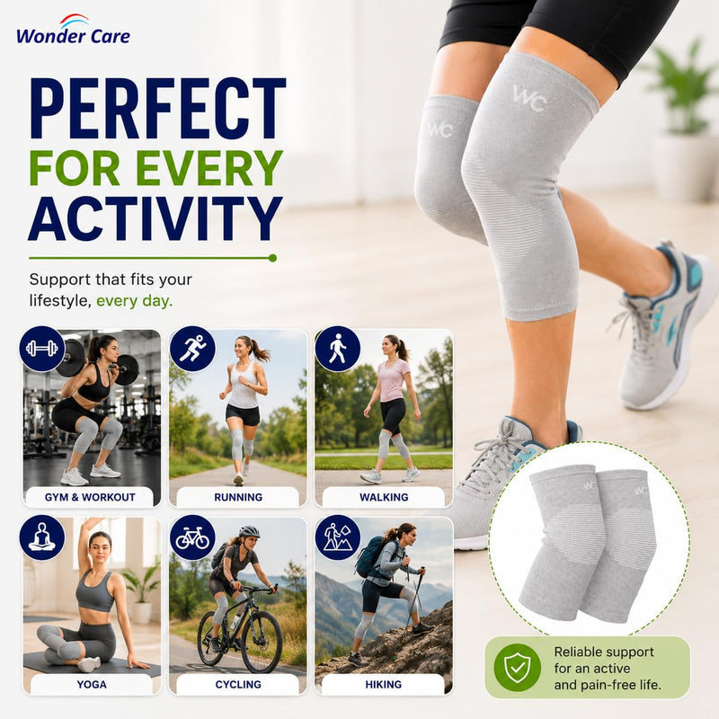 Wonder Care Bamboo Knee Sleeve - Single & Pack Options